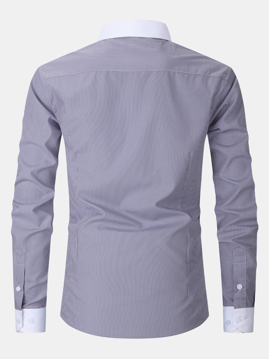 Chemise Rayée Coupe Tailleur – Col Classique