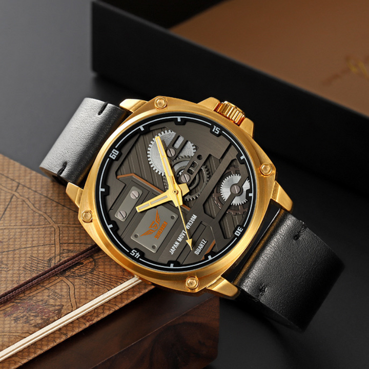Montre Homme en Cuir Quartz™ - Olsen & Olsen