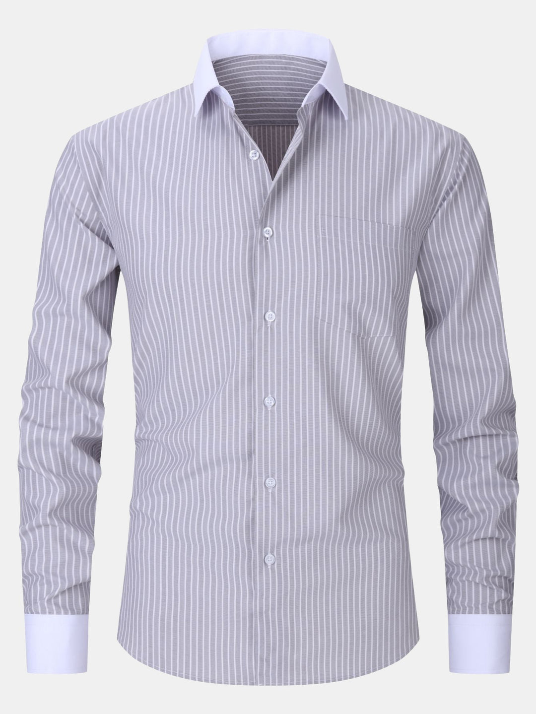 Chemise Rayée Coupe Tailleur – Col Classique
