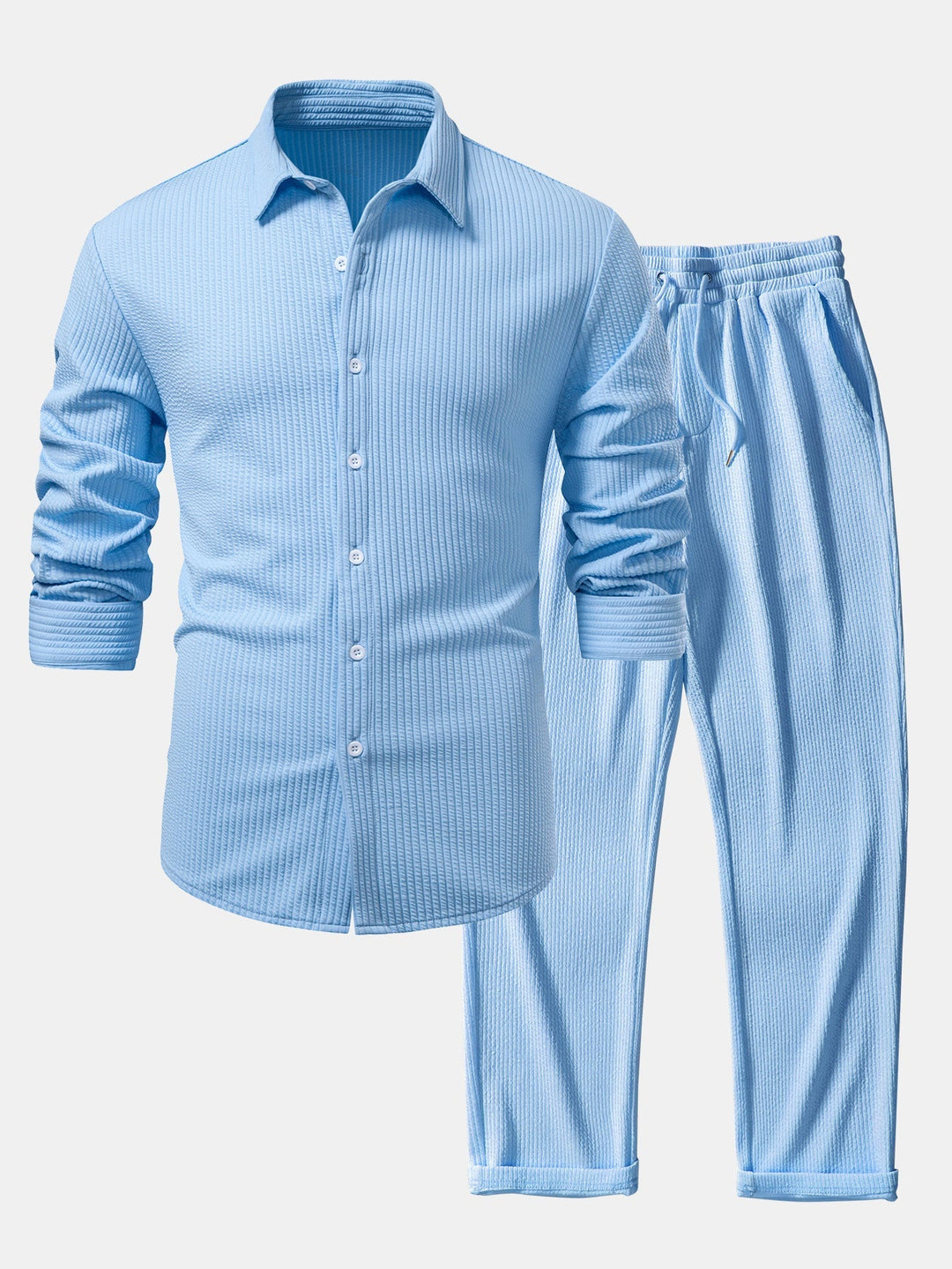 Chemise Rayée Coupe Tailleur & Pantalon