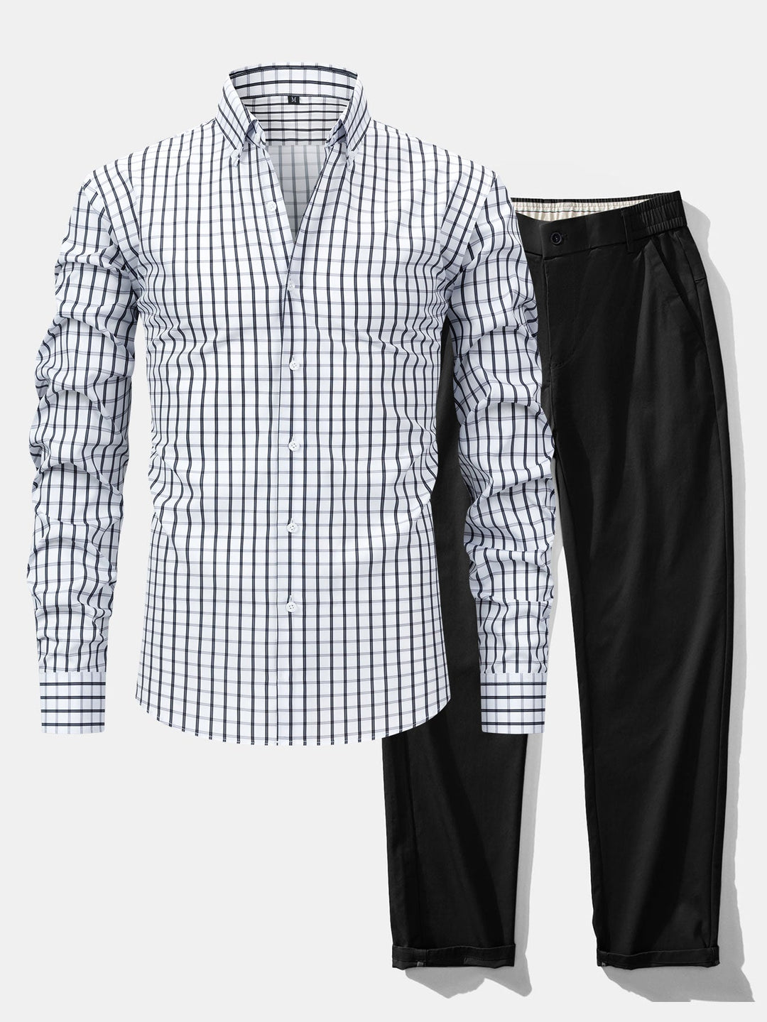 Chemise Rayée Coupe Tailleur & Pantalon