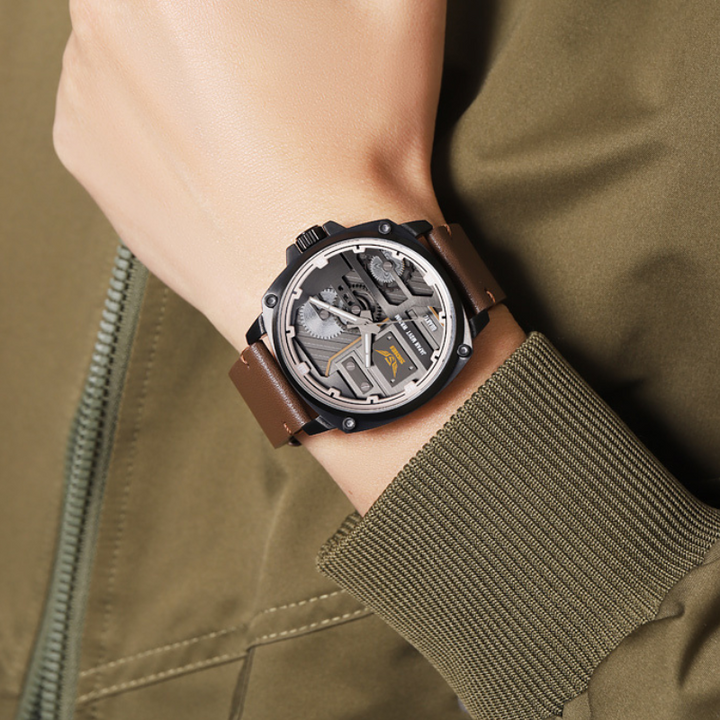 Montre Homme en Cuir Quartz™ - Olsen & Olsen