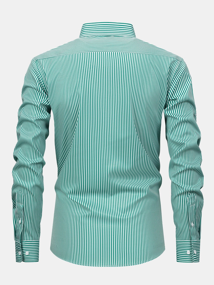 Chemise Rayée Coupe Tailleur & Pantalon