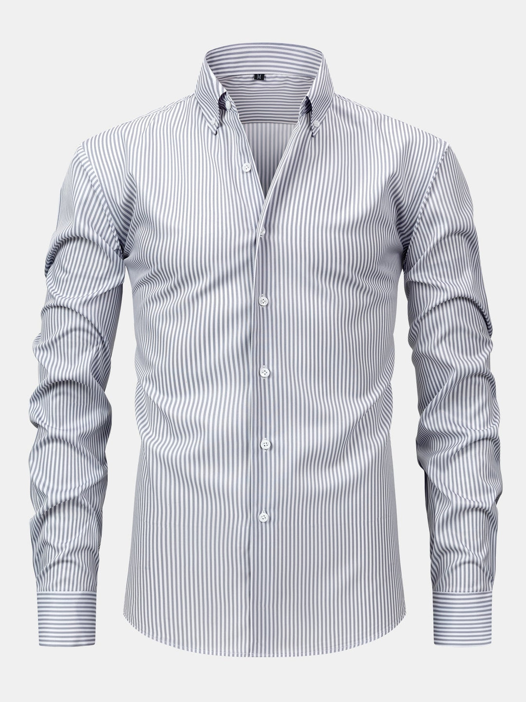 Chemise Rayée Coupe Tailleur – Col Classique