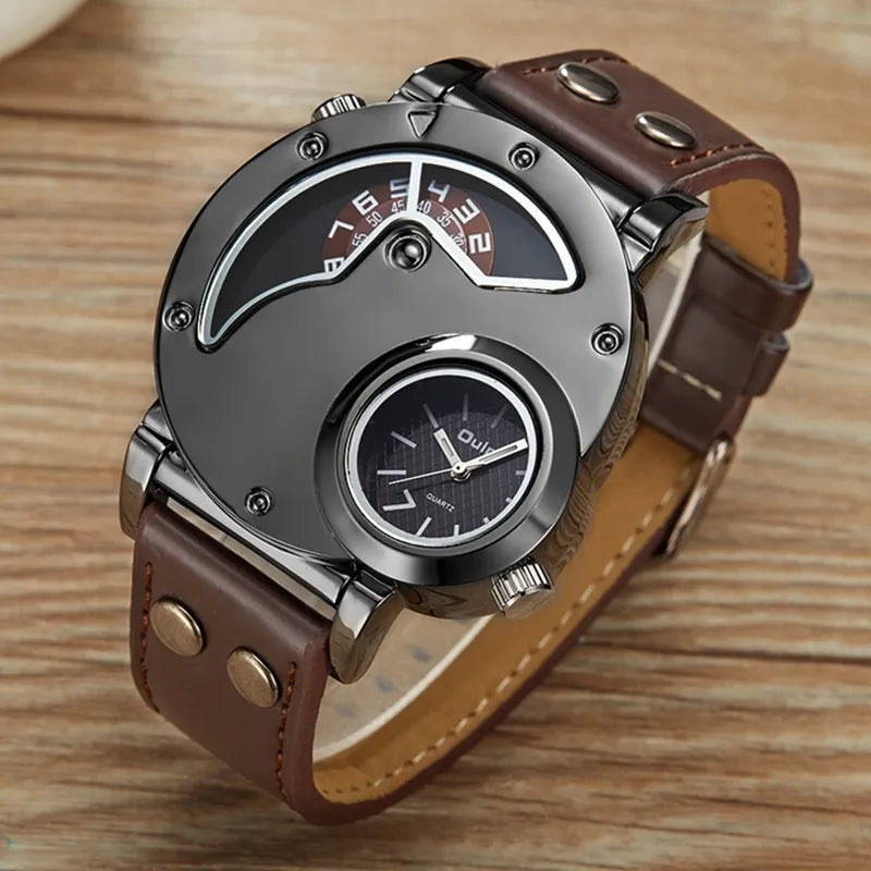 Montre Quartz Dual Time de Luxe™ Olsen & Olsen