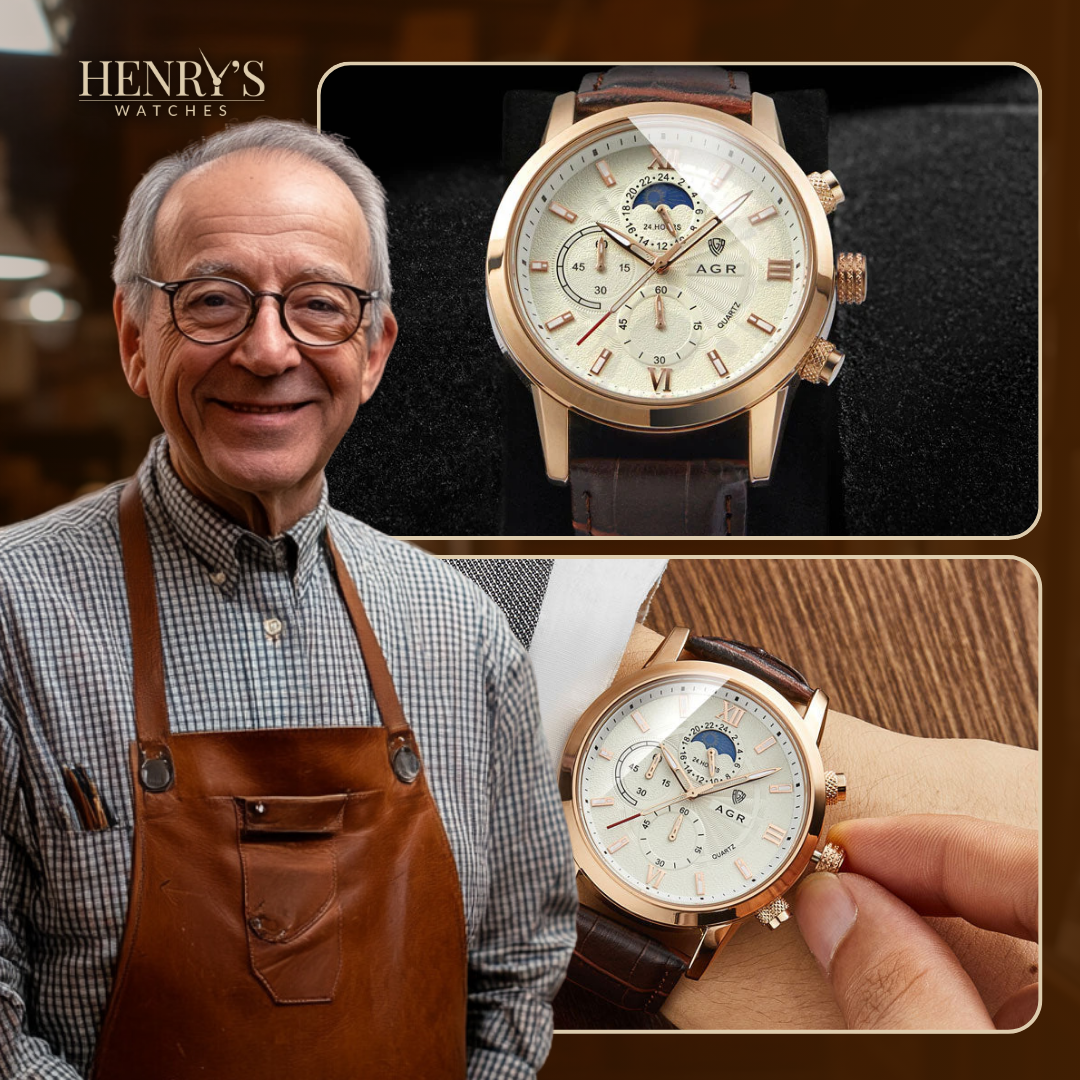 Montre Quartz en Cuir Luxe™ - Olsen & Olsen