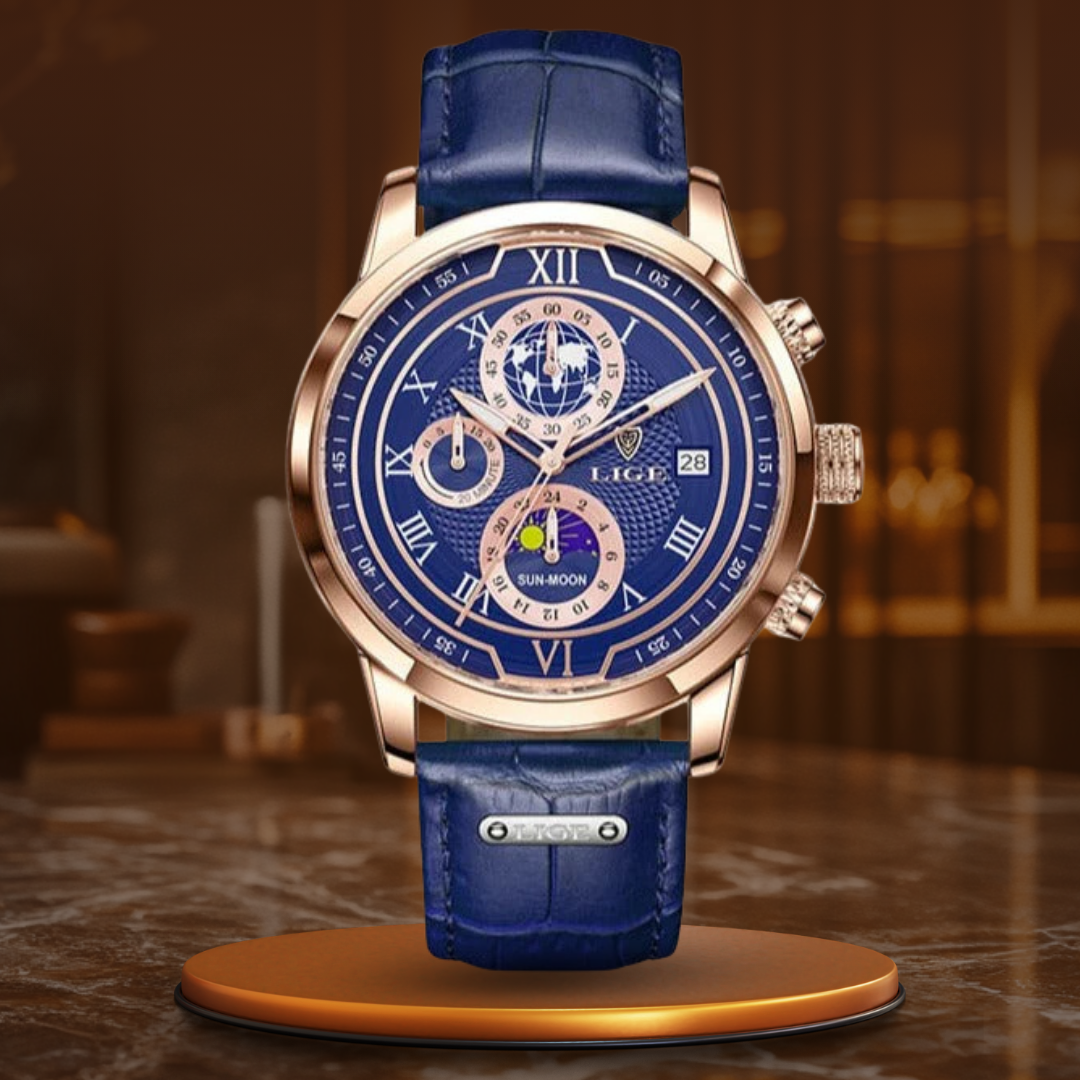 Montre Chronographe en Cuir Premium™ - Olsen & Olsen