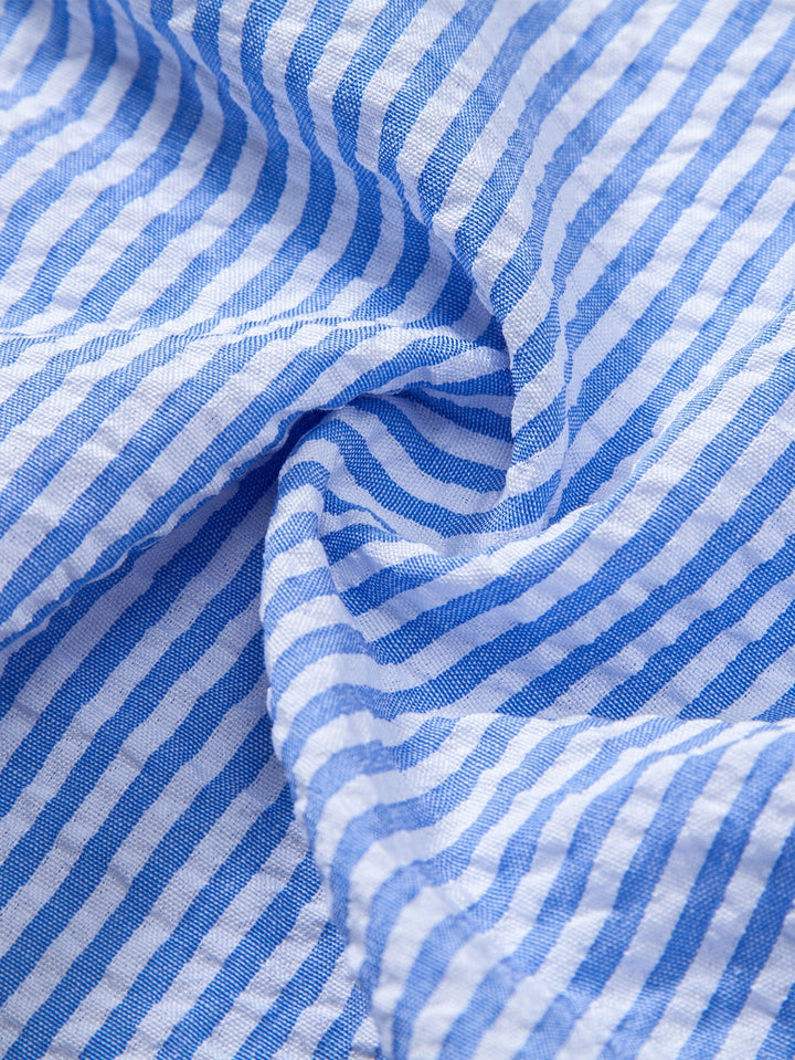 Chemise Rayée Coupe Tailleur – Col Classique