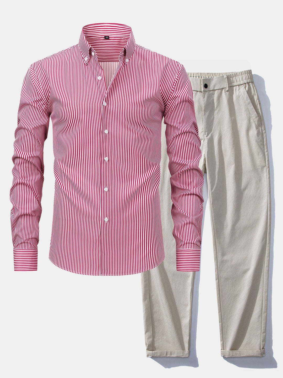 Chemise Rayée Coupe Tailleur & Pantalon