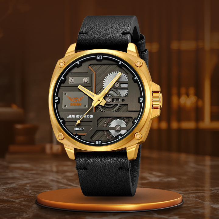 Montre Homme en Cuir Quartz™ - Olsen & Olsen