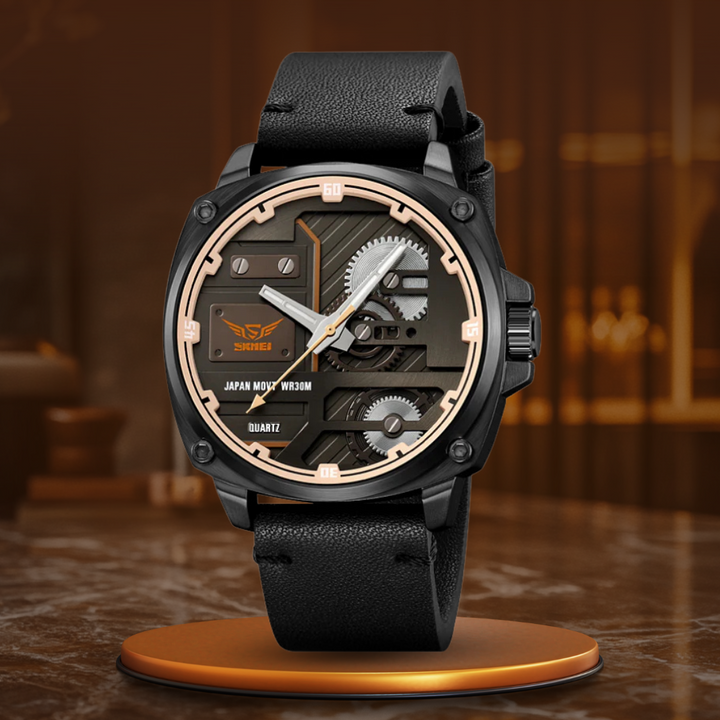 Montre Homme en Cuir Quartz™ - Olsen & Olsen