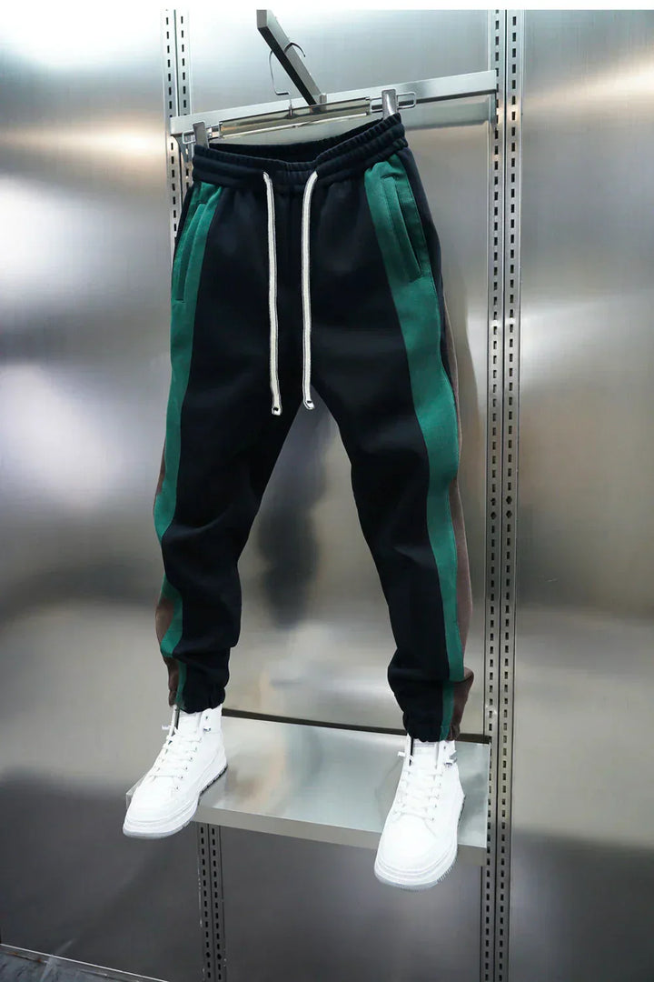 Laurent™ | Pantalons à Tension avec Rayures Contrapositionnées