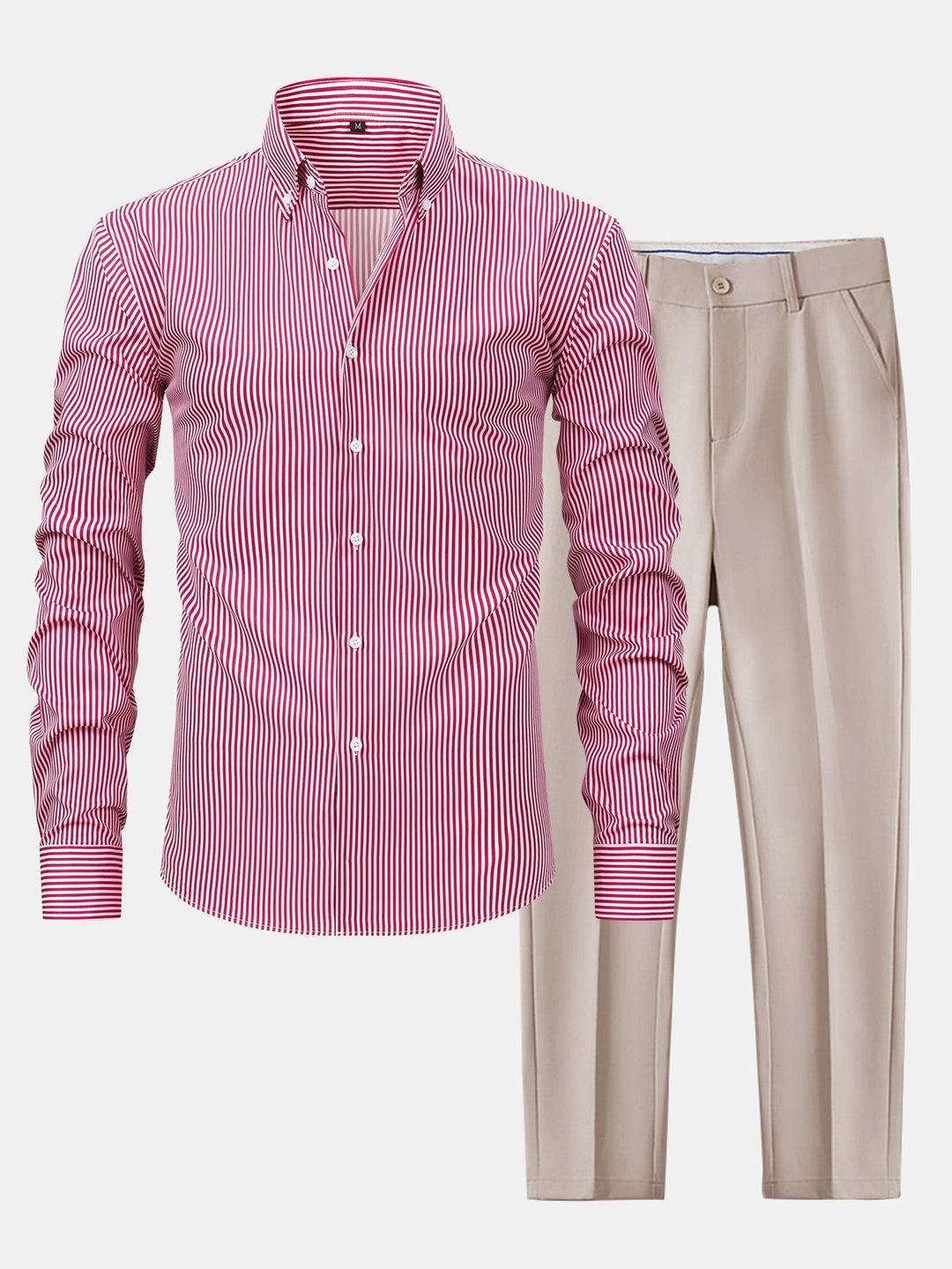 Chemise Rayée Coupe Tailleur & Pantalon