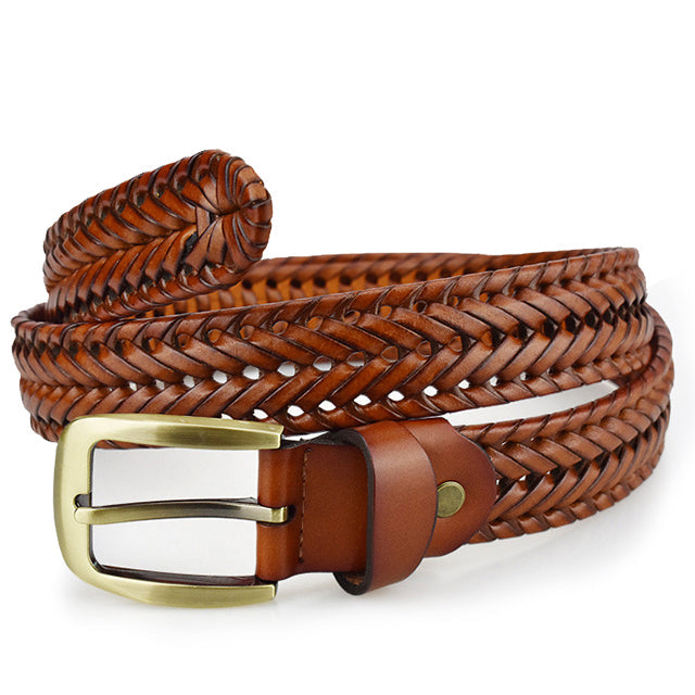 Henri™ | Ceinture Tressée en Cuir Élégante
