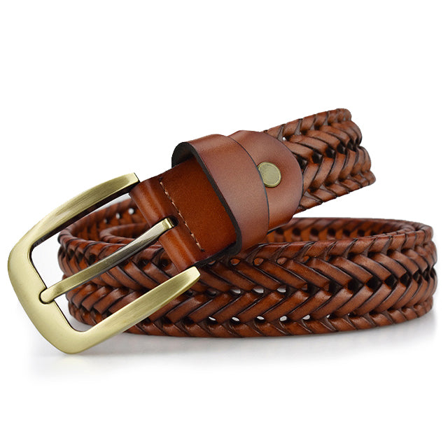 Henri™ | Ceinture Tressée en Cuir Élégante