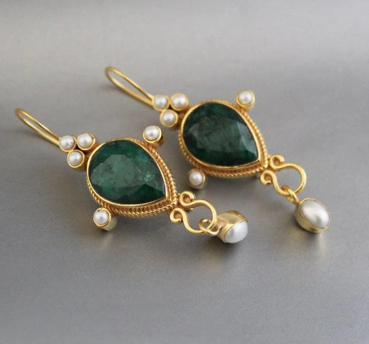 Boucles d'oreilles vintage en perles Gaby